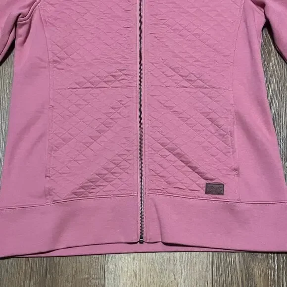 LL Bean Quilted Full Zip Jacket Womens S Pink Casual Layering Coat 50B104 Hiking - Picture 4 of 8